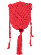 Nannacay Marina Knitted Shoulder Bag - Red