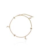 Shay Moon And Starlet Anklet - Metallic