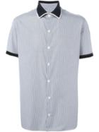Salvatore Ferragamo Striped Shirt, Men's, Size: L, Blue, Cotton