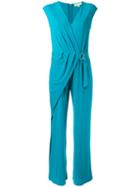 Michael Michael Kors - Sleeveless D-ring Jumpsuit - Women - Polyester/spandex/elastane - S, Blue, Polyester/spandex/elastane