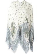 Hemisphere Printed Cape, Women's, Nude/neutrals, Cotton/silk/linen/flax