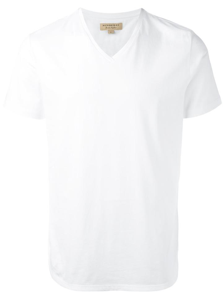 Burberry - V-neck T-shirt - Men - Cotton - S, White, Cotton