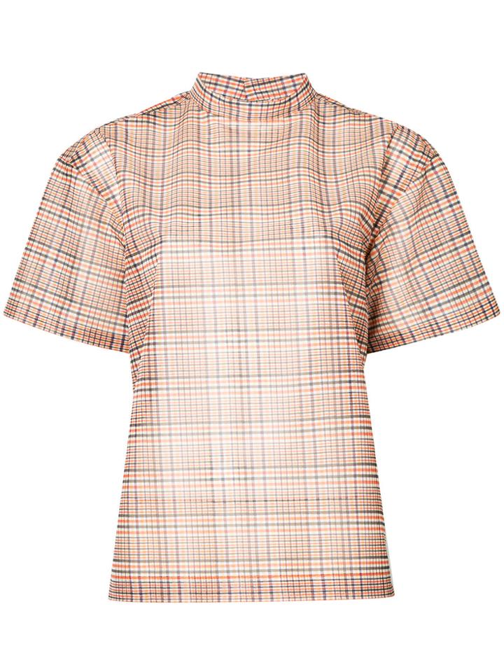 Toga Pulla Checked Blouse - Pink & Purple