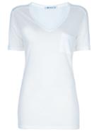 T By Alexander Wang Scoop Neck T-shirt, Women's, Size: Small, White, Rayon