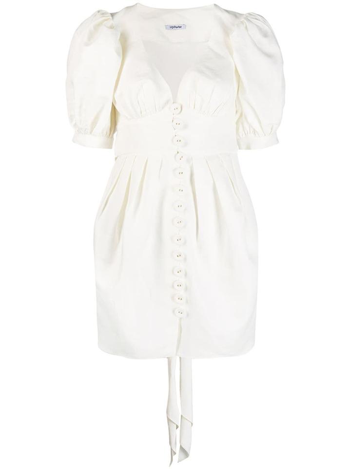 Parlor Puff Sleeve Mini Dress - White