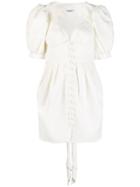 Parlor Puff Sleeve Mini Dress - White