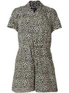 A.p.c. Leopard Print Playsuit - Neutrals