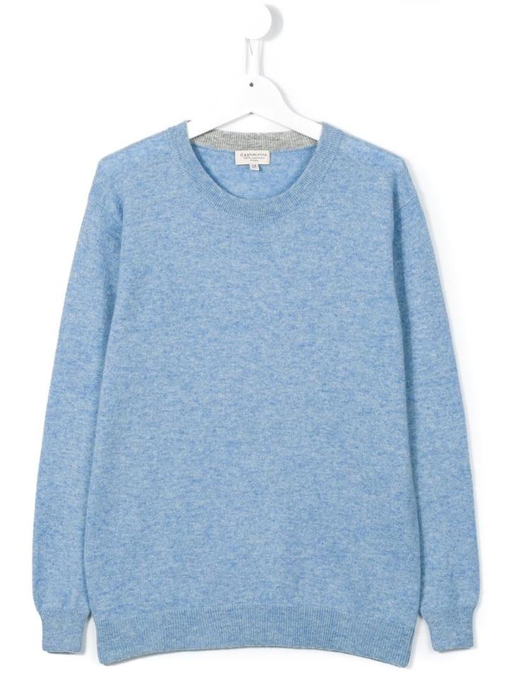 Cashmirino Round Neck Jumper, Boy's, Size: 14 Yrs, Blue