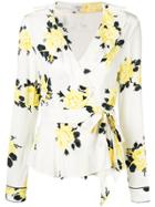 Ganni Floral Wrap Blouse - Unavailable