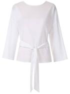 Andrea Marques Belted Wrap Blouse - White
