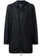 Armani Jeans Zip Hooded Jacket, Women's, Size: 40, Black, Polyester