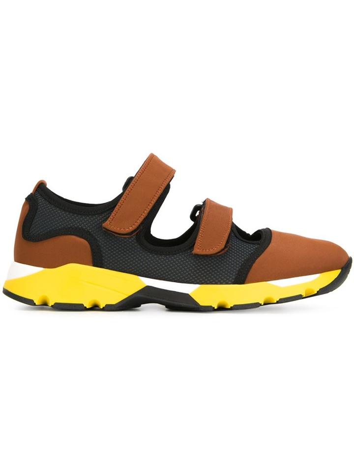 Marni Velcro Fastening Sneakers, Women's, Size: 40, Brown, Rubber/cotton