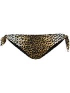 Dolce & Gabbana Leopard Print Bikini Bottoms, Women's, Size: 1, Brown, Polyamide/spandex/elastane