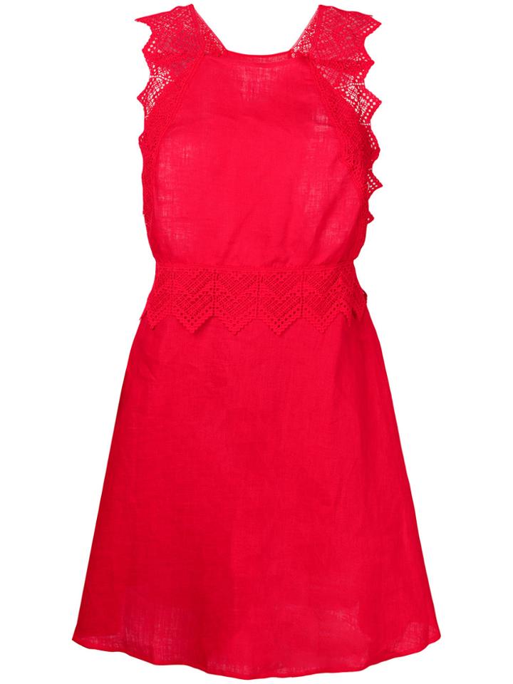 Ermanno Ermanno Crochet Trim Sundress - Red