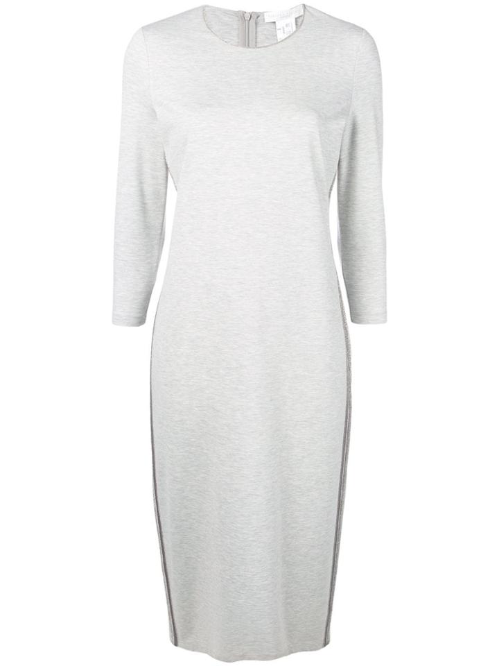 Fabiana Filippi Bead-embellished Jersey Dress - Grey