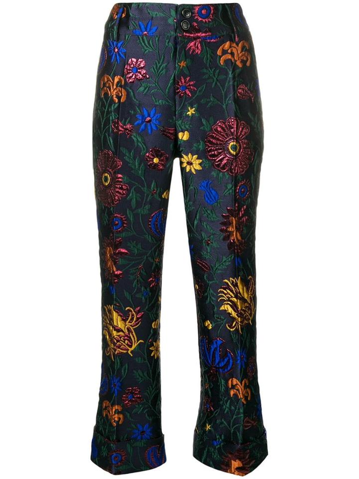 La Doublej Hendrix Jacquard Trousers - Blue