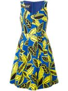 Boutique Moschino Printed A-line Dress, Women's, Size: 40, Blue, Cotton/other Fibers