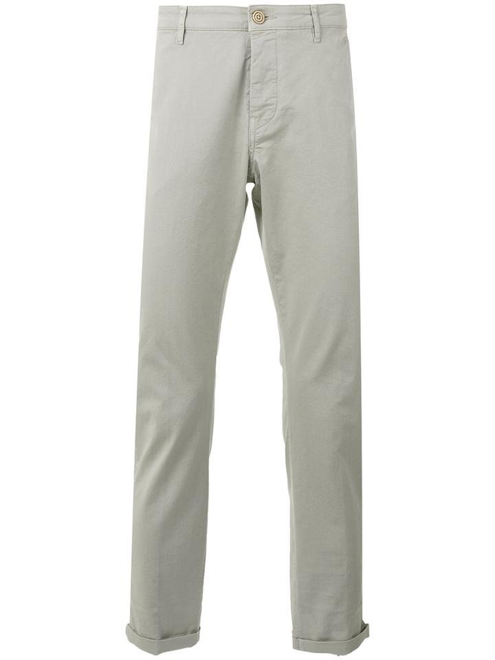 Pence Slim-fit Trousers, Men's, Size: 50, Grey, Cotton/spandex/elastane
