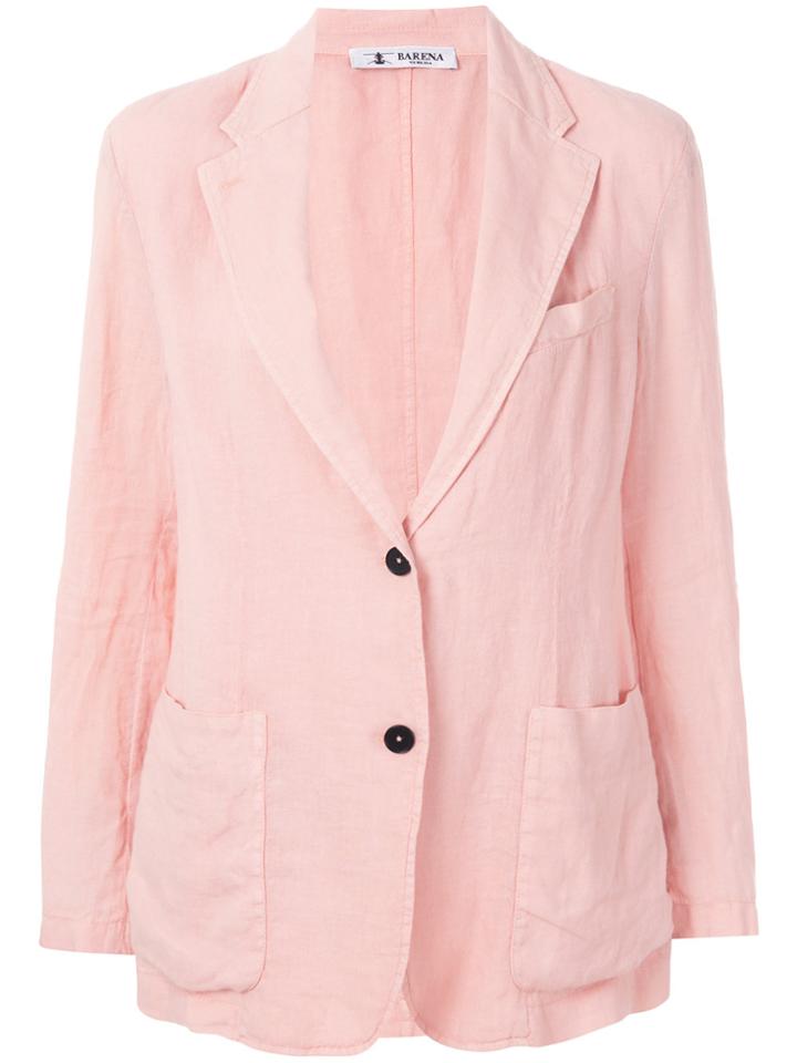 Barena Contrast Button Blazer - Pink & Purple