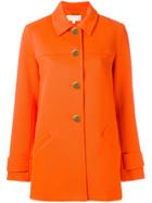 Michael Michael Kors Metallic Button Coat - Yellow & Orange