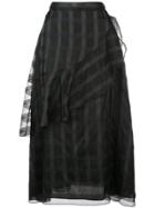 Jill Stuart Patterned Ruffle Skirt - Black