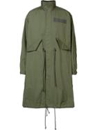 Sacai Layered Utility Coat, Men's, Size: 3, Green, Cotton/nylon