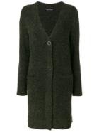 Luisa Cerano Long V-neck Cardigan - Green