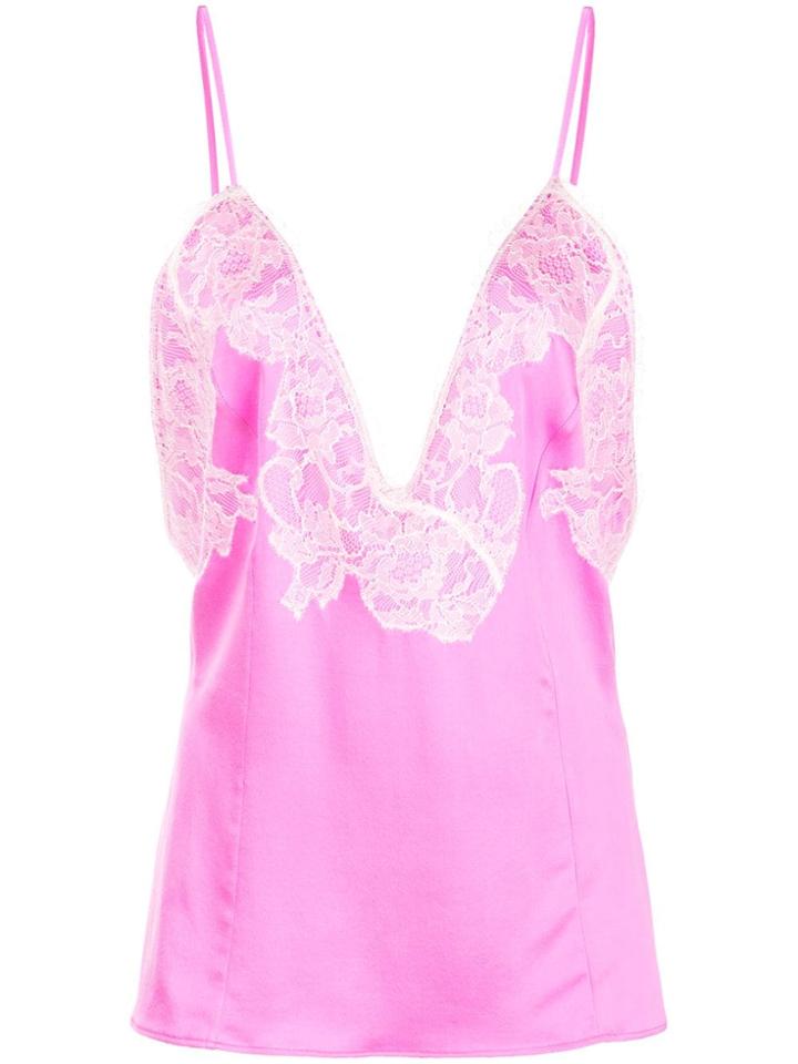 Amiri Lace Trim Camisole - Pink