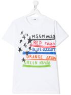 Msgm Kids Teen Stars Print T-shirt - White