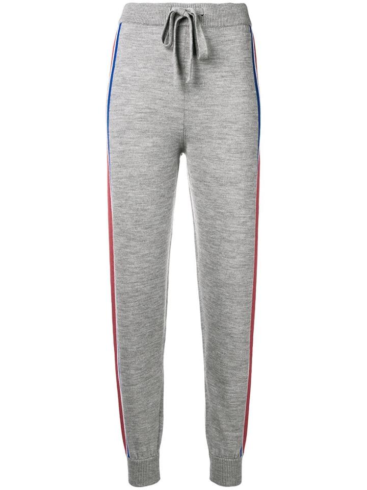 Être Cécile Stripe Knit Track Pants - Grey