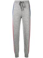 Être Cécile Stripe Knit Track Pants - Grey