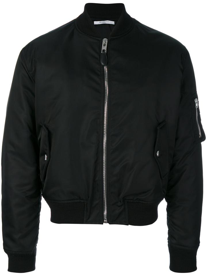 Givenchy Illuminati Patch Bomber Jacket - Black