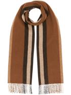 Burberry Reversible Icon Stripe Cashmere Scarf - Brown