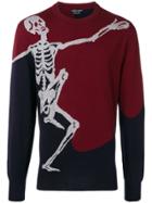 Alexander Mcqueen Skull Knit Jumper - Red