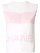 Chanel Vintage Sleeveless Logo Top - White