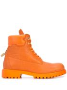 Buscemi Site Padlock Detail Boots - Orange