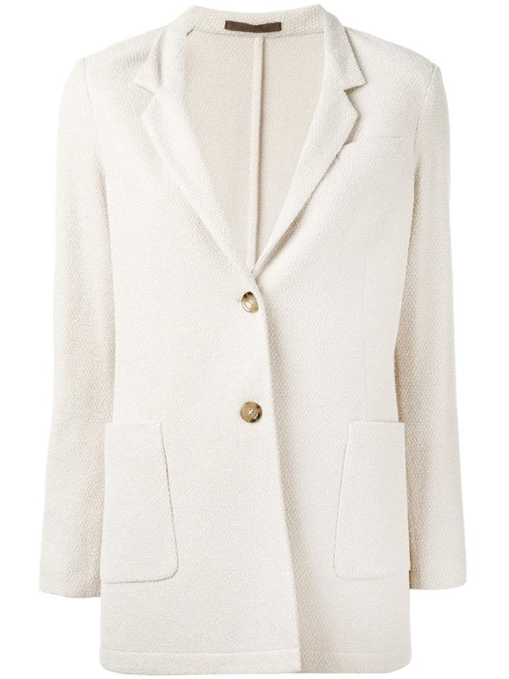 Eleventy Long Blazer - Nude & Neutrals