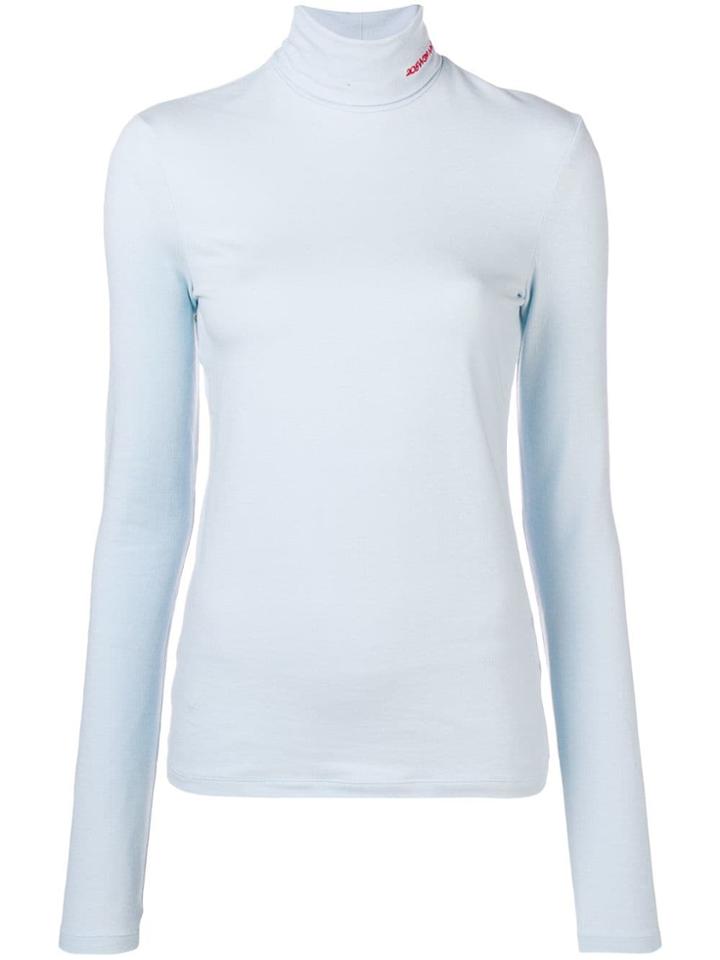 Calvin Klein 205w39nyc Turtle-neck Fitted Sweater - Blue