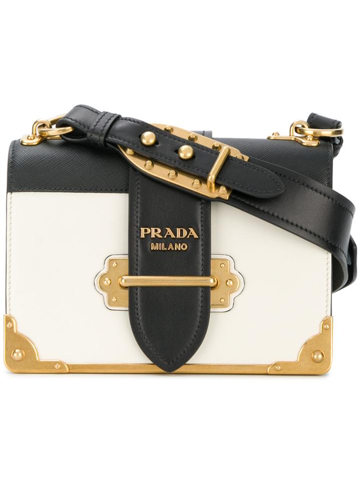 Prada Cahier Shoulder Bag - White