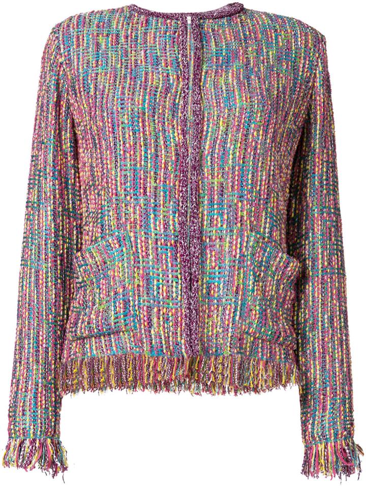 Etro Fringe Tweed Jacket - Multicolour