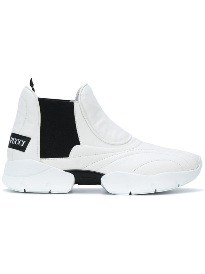 Emilio Pucci Beatles Nappa Hi-top Sneakers - White