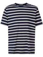 Sunspel Striped Short Sleeve Top - Blue