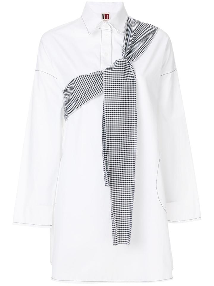 I'm Isola Marras Sleeve Tie Detail Shirt - White