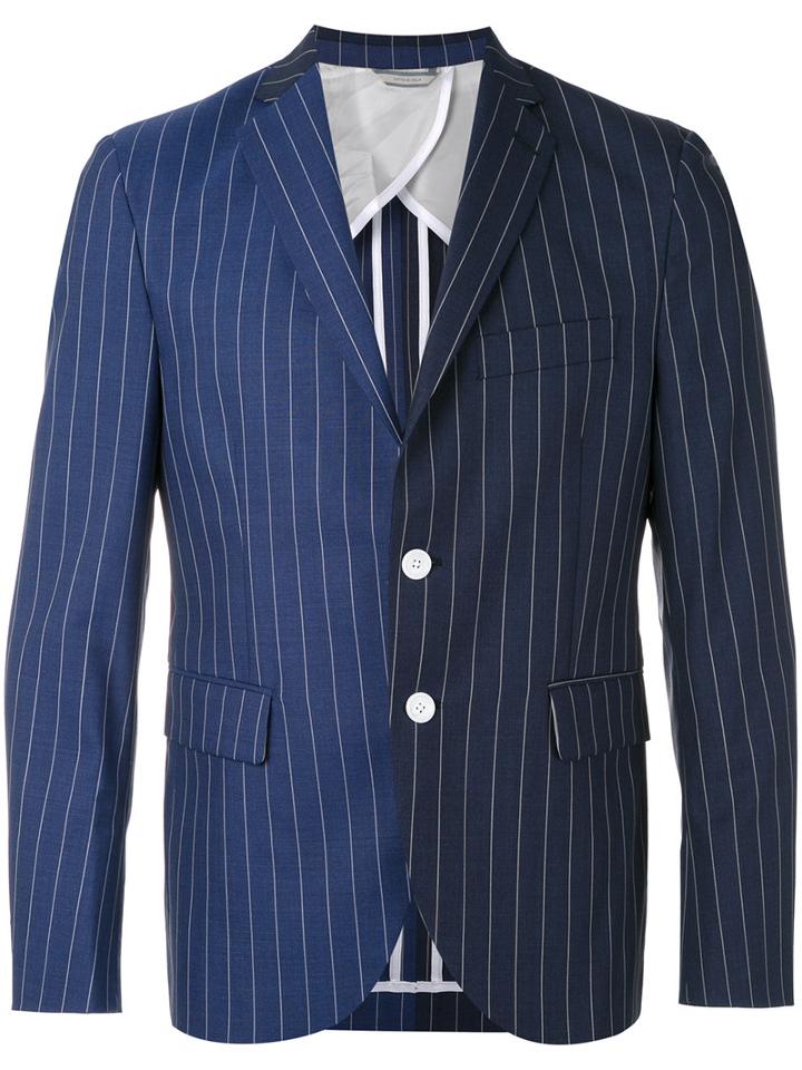 Lc23 - Striped Blazer - Men - Viscose/wool - 48, Blue, Viscose/wool