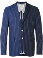 Lc23 - Striped Blazer - Men - Viscose/wool - 48, Blue, Viscose/wool
