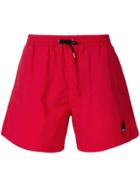 Mcq Alexander Mcqueen Swallow Swim Shorts - Red