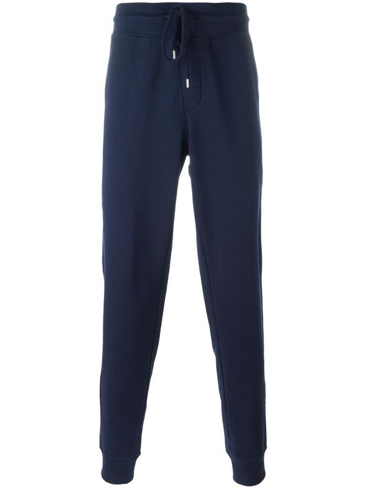Moncler Gathered Ankle Track Pants, Men's, Size: Xl, Blue, Cotton