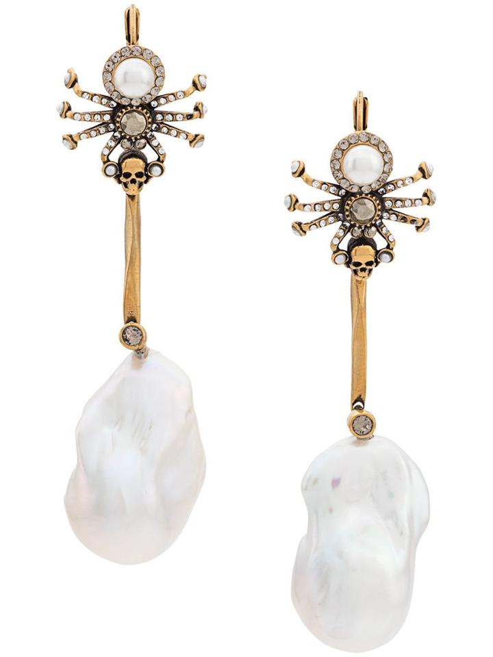 Alexander Mcqueen Spider Drop Earrings - Gold