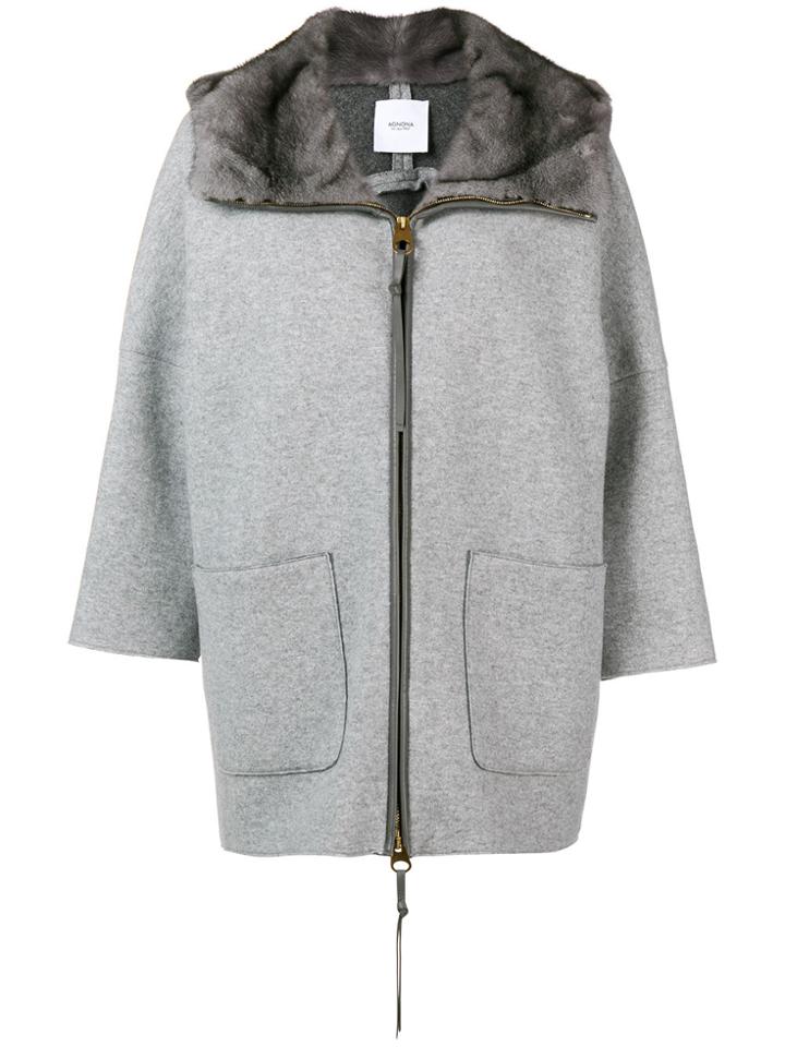 Agnona Caban Jacket - Grey