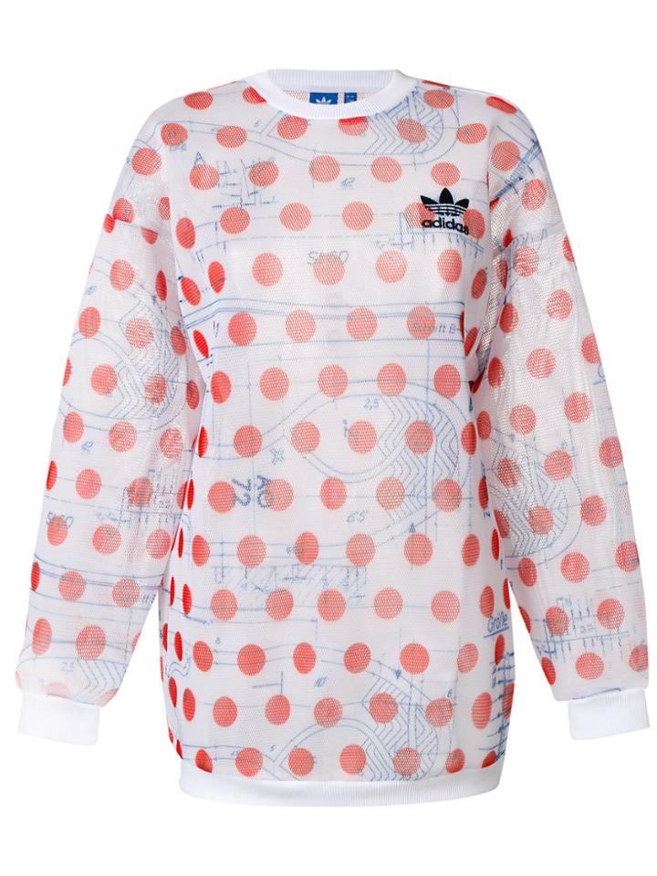 Adidas Printed Oversized Sweatshirt - White